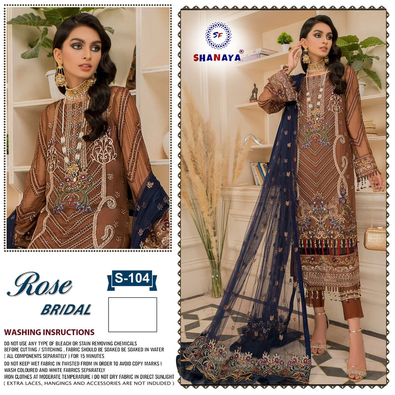 Shanaya Rose Bridel Vol S 104 Fox Georgette Stylish Designer Party Wear Salwar Kameez