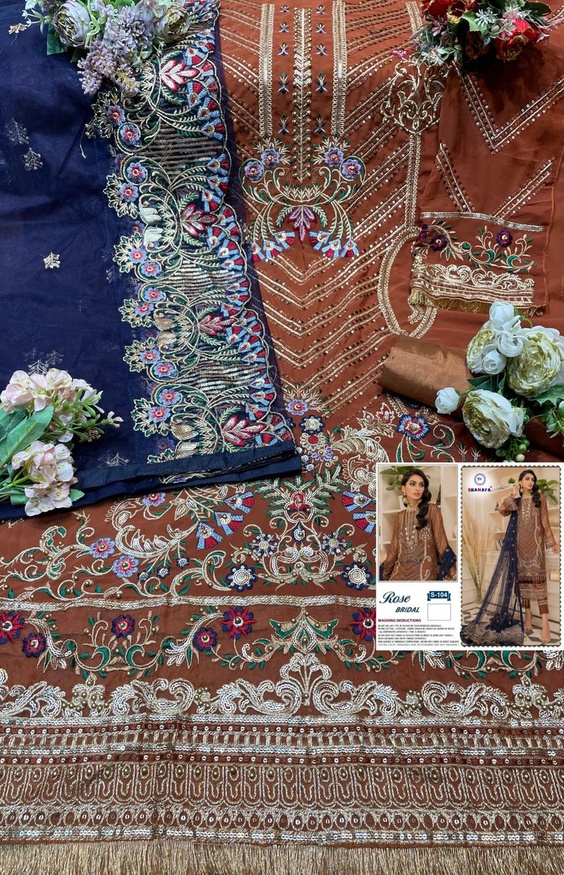 Shanaya Rose Bridel Vol S 104 Fox Georgette Stylish Designer Party Wear Salwar Kameez