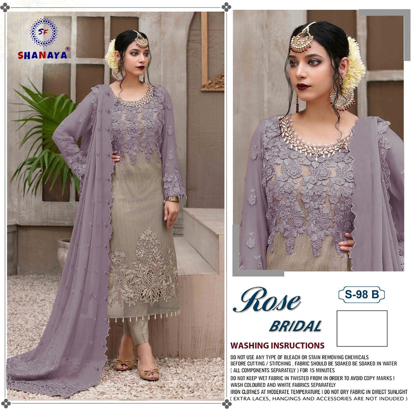 Shanaya Fashion Rose Bridal S 98 B Georgette Party Wear Salwar Suits