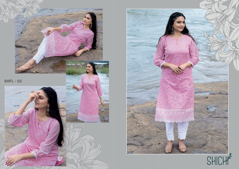 Shichi Falak Shiffli Stylish Modern Wear Kurti
