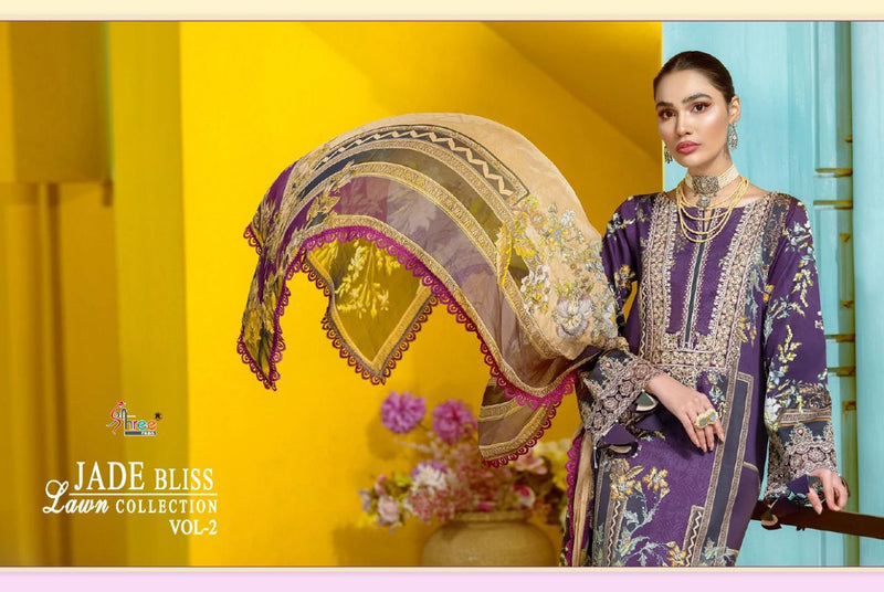 Shree Fab Jade Bliss Lawn Collection Vol 2 Lawn Cotton Stylish Designer Casual Wear Salwar Suit