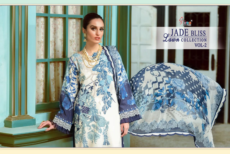Shree Fab Jade Bliss Lawn Collection Vol 2 Lawn Cotton Stylish Designer Casual Wear Salwar Suit