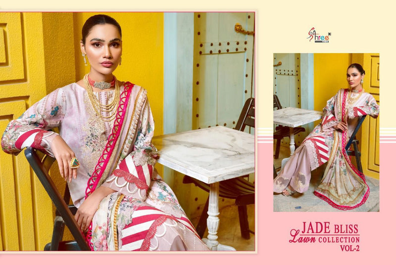 Shree Fab Jade Bliss Lawn Collection Vol 2 Lawn Cotton Stylish Designer Casual Wear Salwar Suit