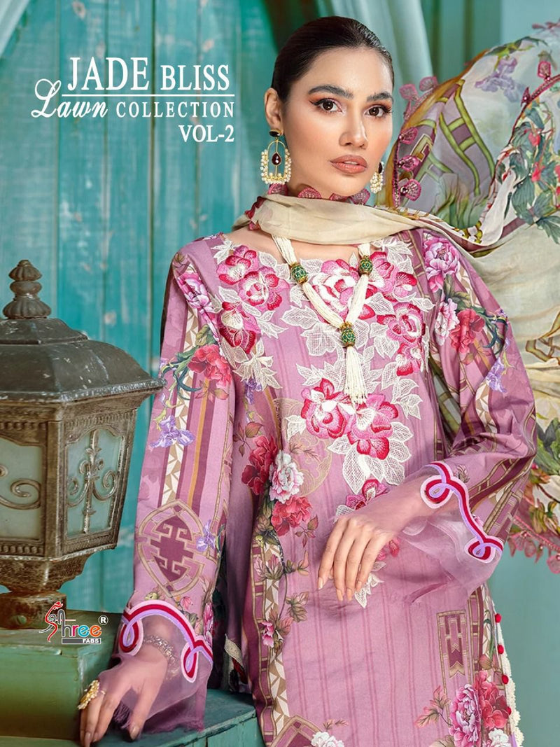 Shree Fab Jade Bliss Lawn Collection Vol 2 Lawn Cotton Stylish Designer Casual Wear Salwar Suit