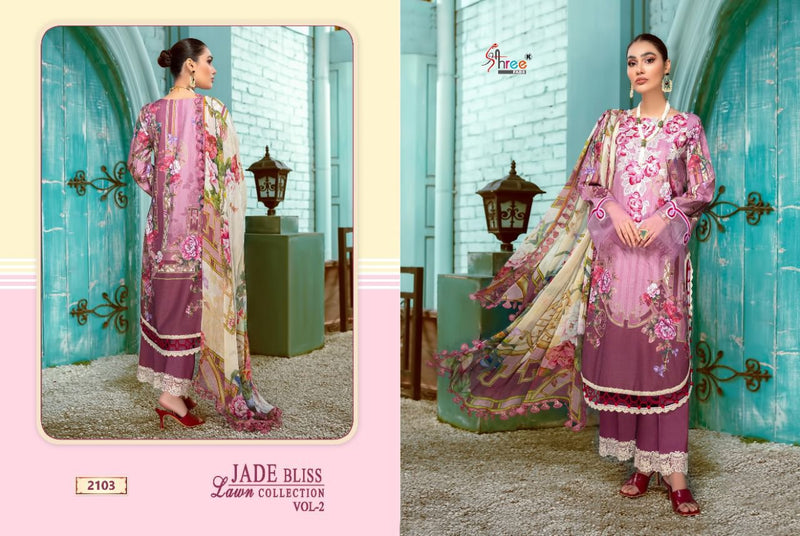 Shree Fab Jade Bliss Lawn Collection Vol 2 Lawn Cotton Stylish Designer Casual Wear Salwar Suit