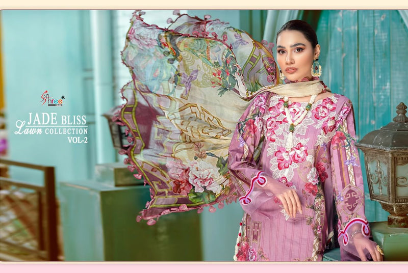 Shree Fab Jade Bliss Lawn Collection Vol 2 Lawn Cotton Stylish Designer Casual Wear Salwar Suit