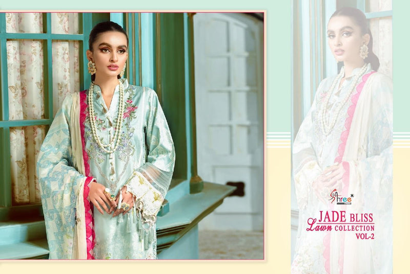 Shree Fab Jade Bliss Lawn Collection Vol 2 Lawn Cotton Stylish Designer Casual Wear Salwar Suit