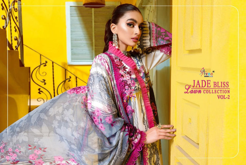 Shree Fab Jade Bliss Lawn Collection Vol 2 Lawn Cotton Stylish Designer Casual Wear Salwar Suit