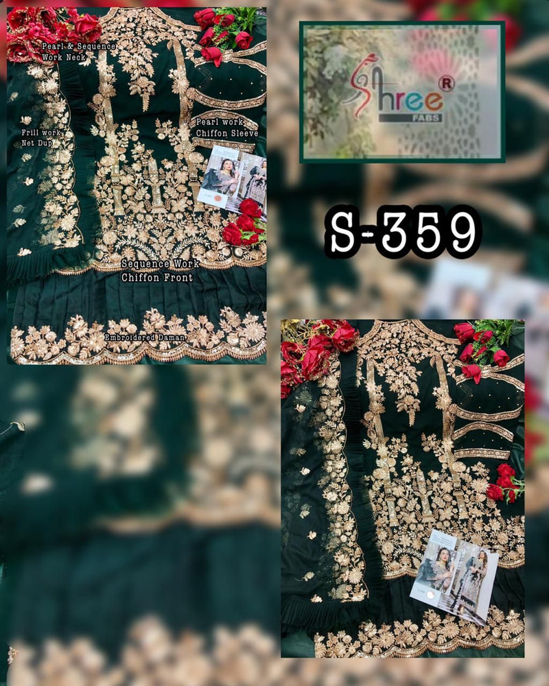Shree Fab S 359 Georgget Graceful Stylish Designer Salwar Suit
