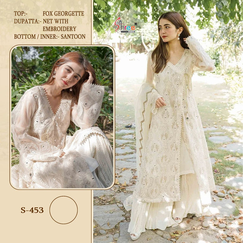 Shree Fab S 453 Georgette Stylish Designer Festival Look Salwar Kameez