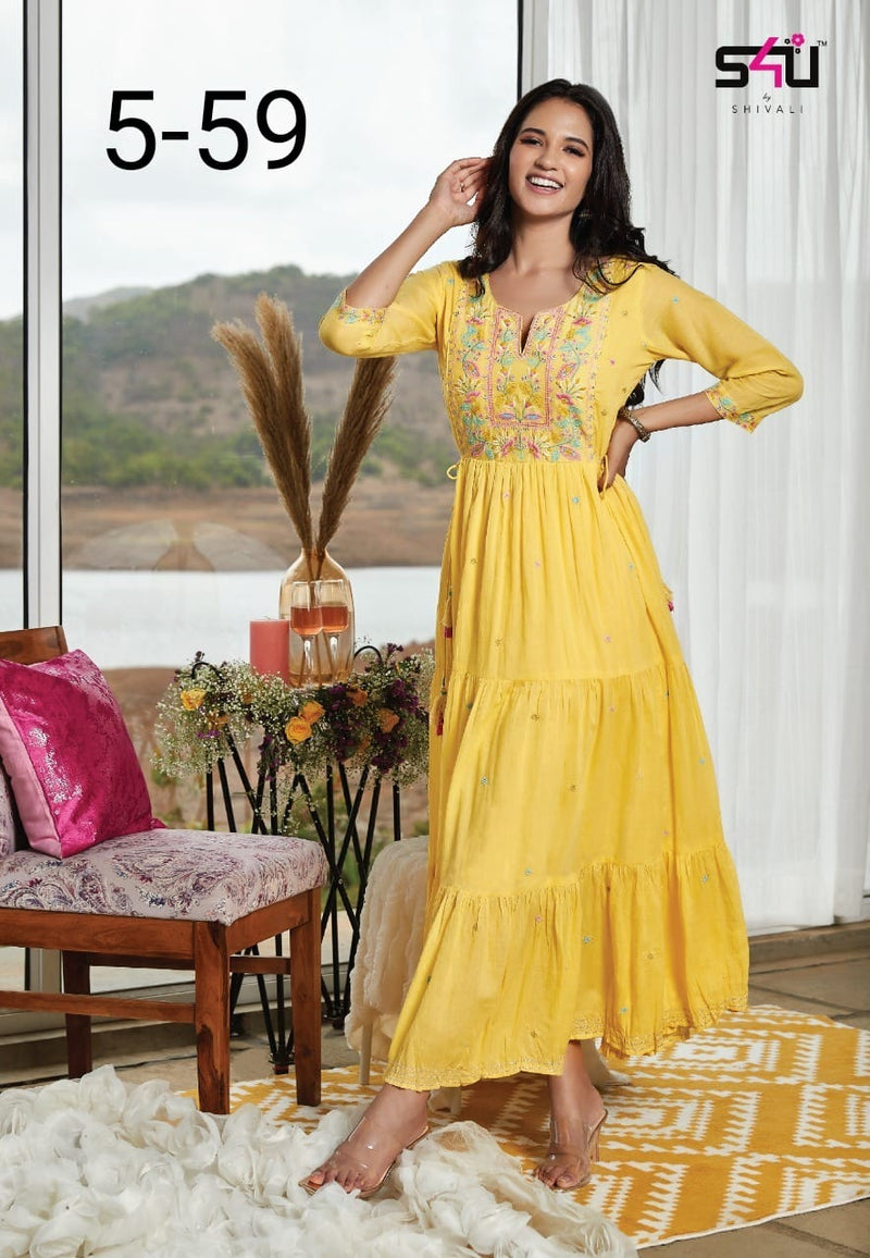 S4u Shivali Dno 59 Fancy Attractive Stylish Designer Party Wear Casual Look Fancy Kurti