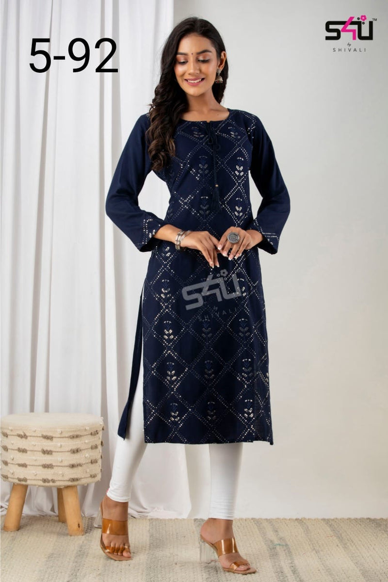 S4u Dno 5-92 Fancy stylish Designer Decent Look Casual Wear Fancy Kurti