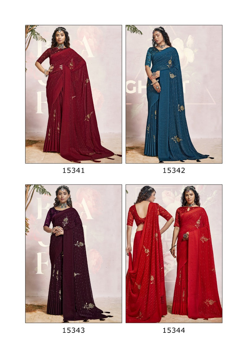 Vallabhi Print Lara Georgette Stylish Designer Party Wear Fancy Look Sarees