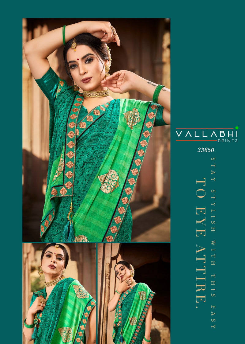 Vallabhi Prints Prasoon Georgette Stylish Designer Printed Wear Saree
