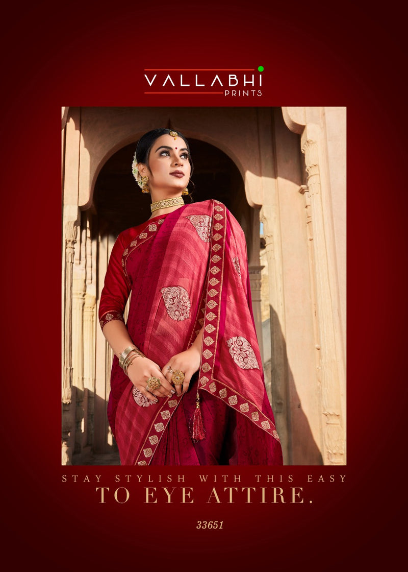 Vallabhi Prints Prasoon Georgette Stylish Designer Printed Wear Saree