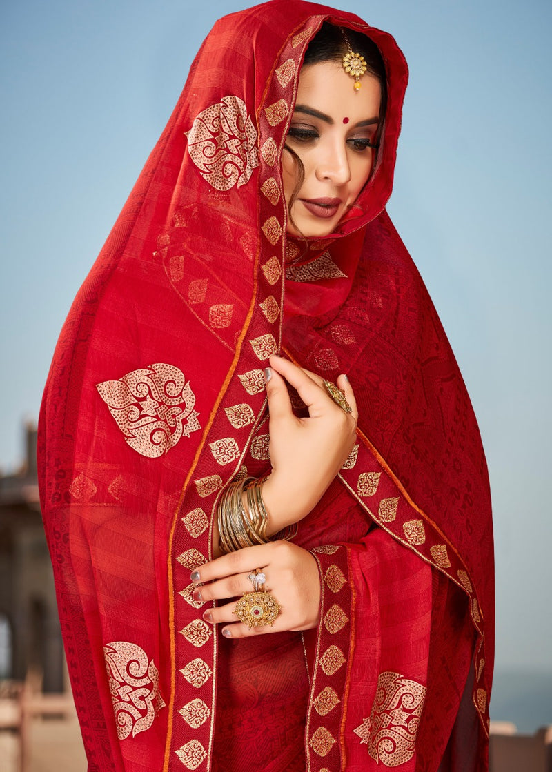 Vallabhi Prints Prasoon Georgette Stylish Designer Printed Wear Saree
