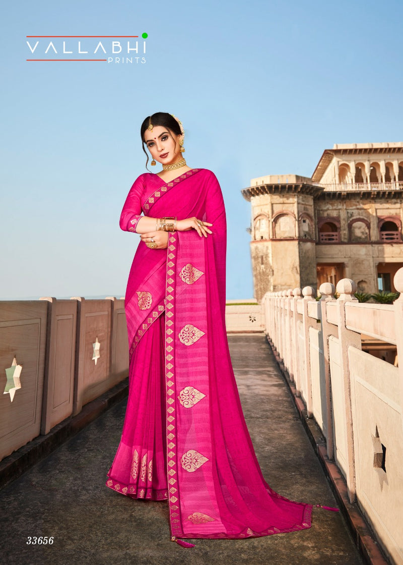Vallabhi Prints Prasoon Georgette Stylish Designer Printed Wear Saree