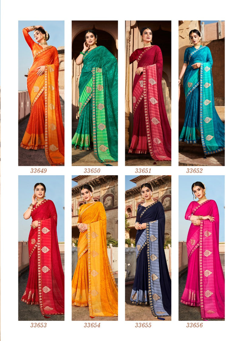 Vallabhi Prints Prasoon Georgette Stylish Designer Printed Wear Saree