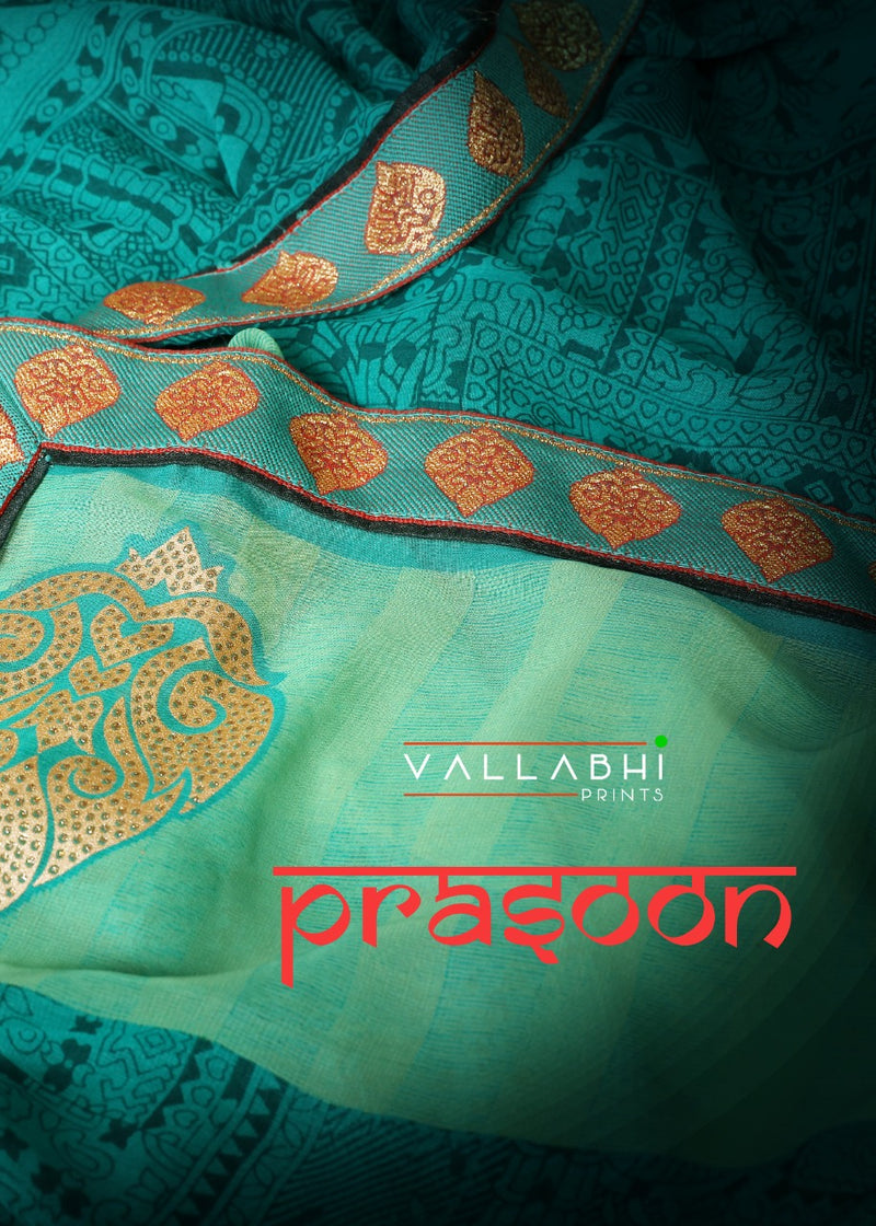 Vallabhi Prints Prasoon Georgette Stylish Designer Printed Wear Saree