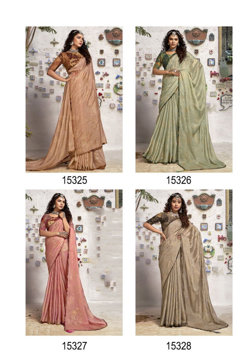 Vallabhi Print Shanaya Chinnon Chiffon Stylish Designer Party Wear Sarees