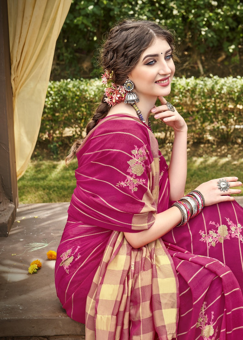 Vallabhi Print Soulful Weightless Stylish Designer Festival Wear Saree