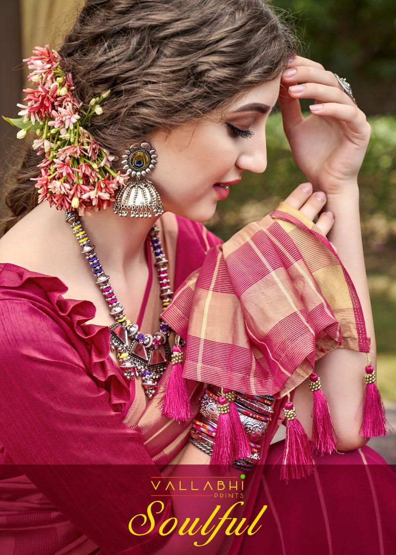 Vallabhi Print Soulful Weightless Stylish Designer Festival Wear Saree