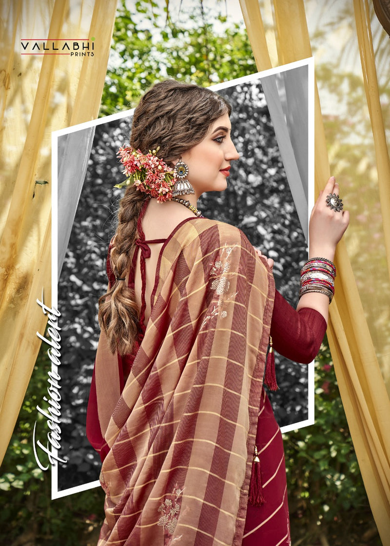 Vallabhi Print Soulful Weightless Stylish Designer Festival Wear Saree