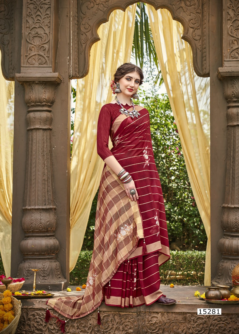 Vallabhi Print Soulful Weightless Stylish Designer Festival Wear Saree