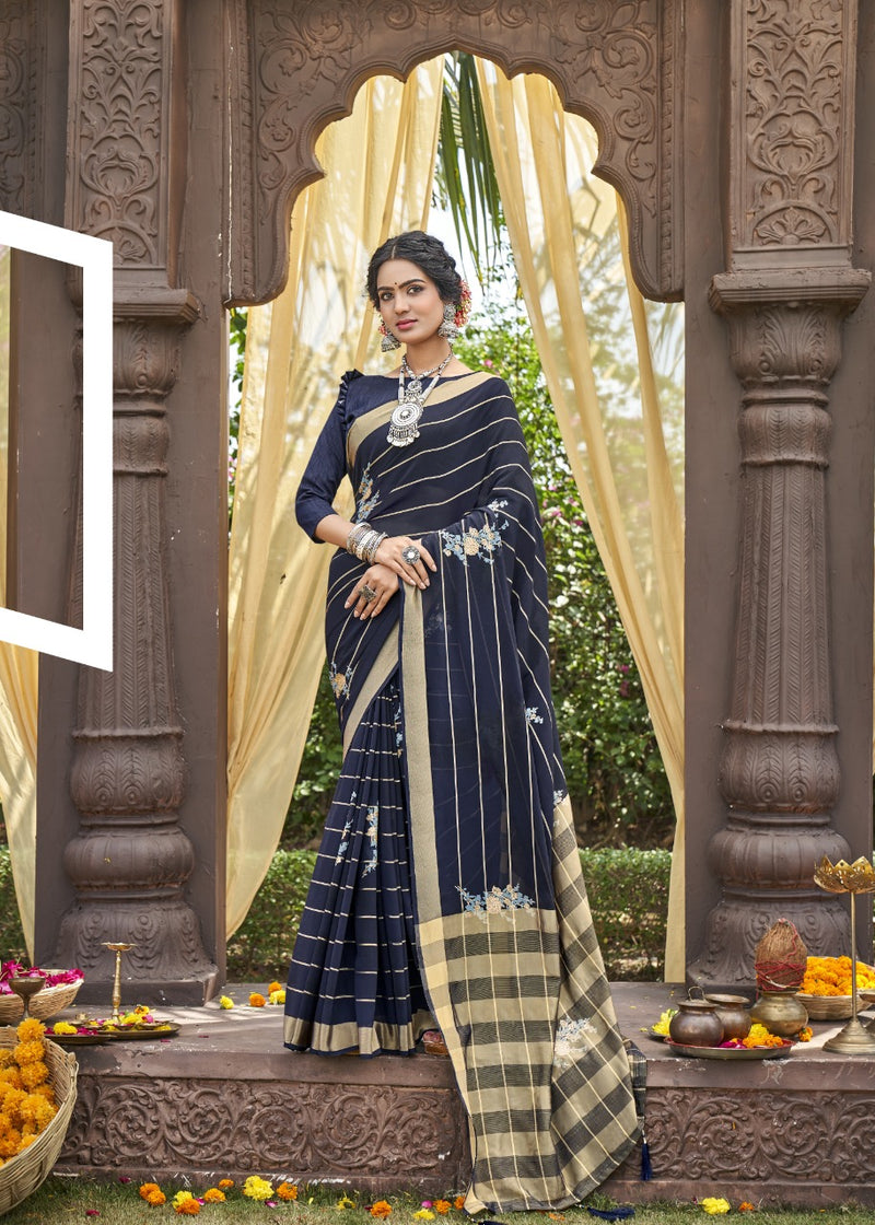 Vallabhi Print Soulful Weightless Stylish Designer Festival Wear Saree