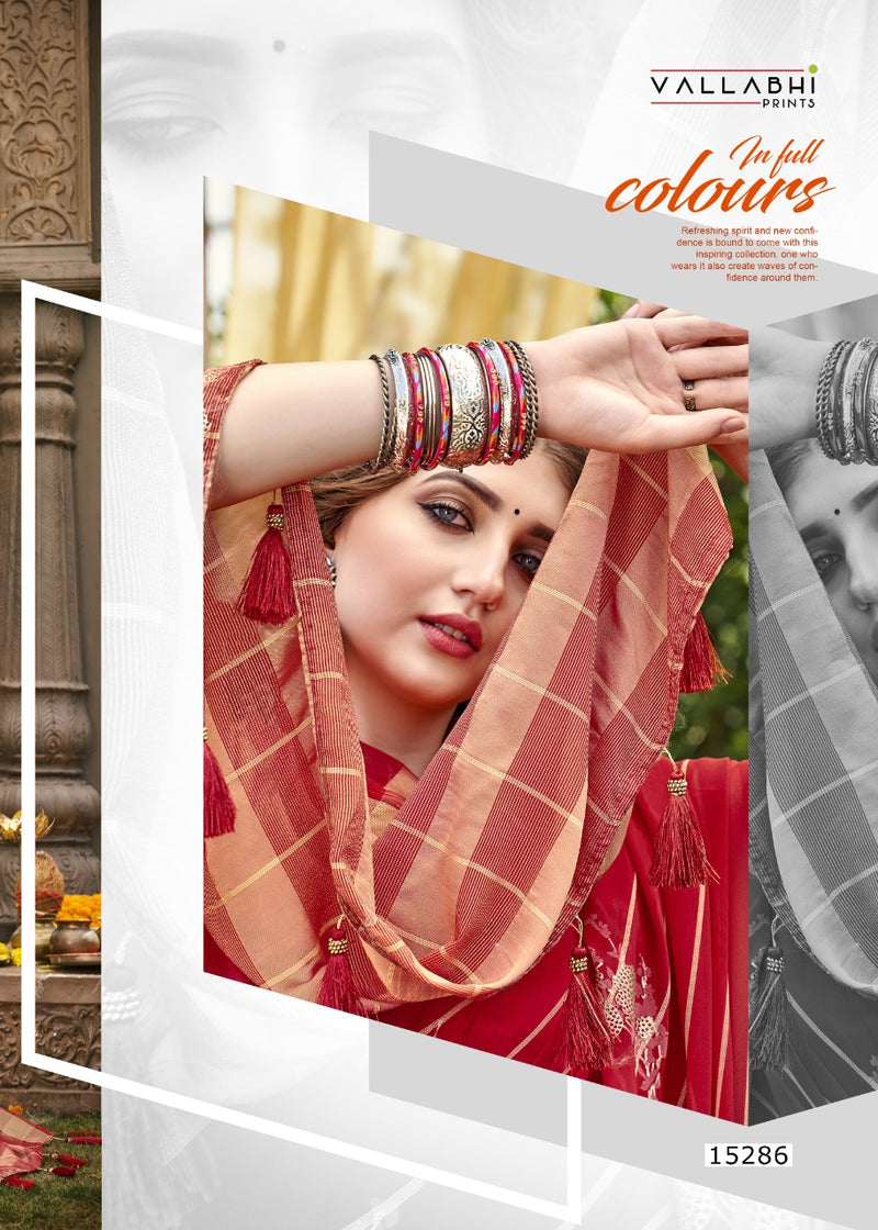 Vallabhi Print Soulful Weightless Stylish Designer Festival Wear Saree