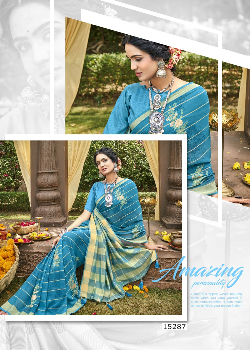 Vallabhi Print Soulful Weightless Stylish Designer Festival Wear Saree