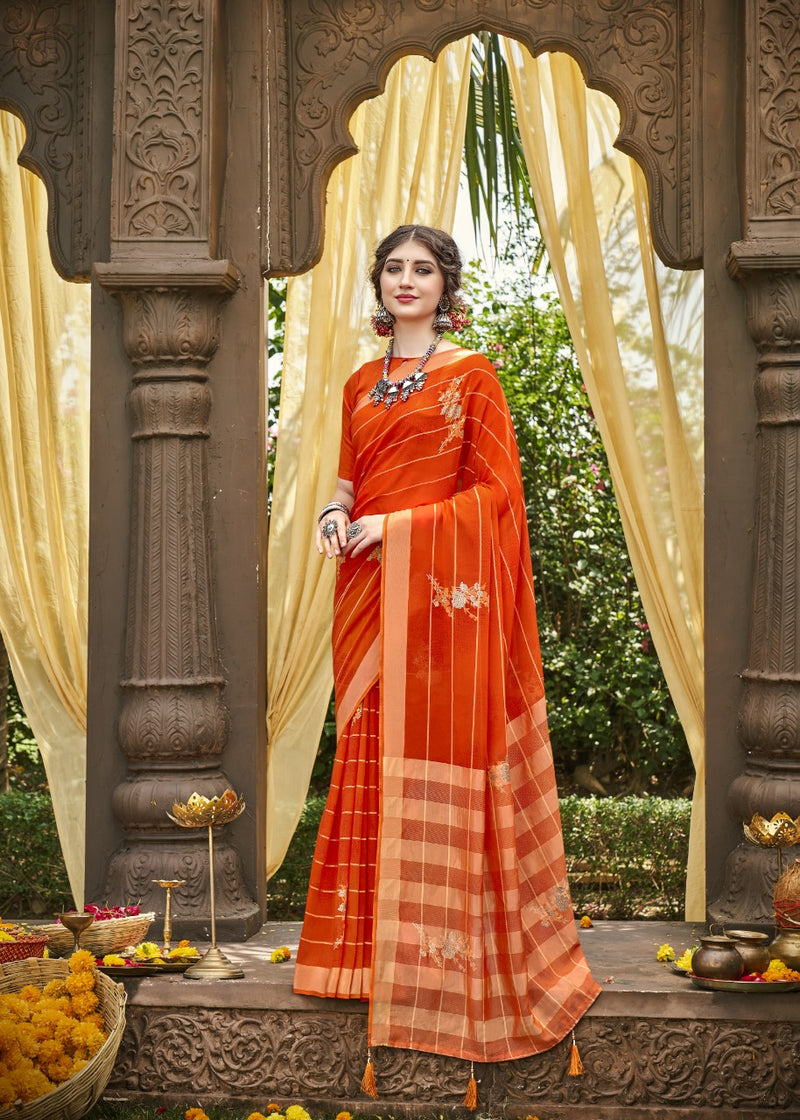 Vallabhi Print Soulful Weightless Stylish Designer Festival Wear Saree