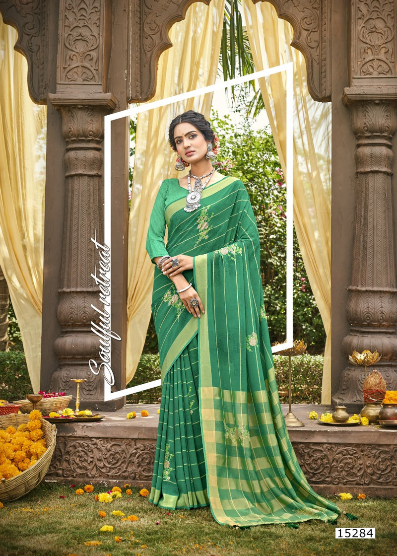 Vallabhi Print Soulful Weightless Stylish Designer Festival Wear Saree