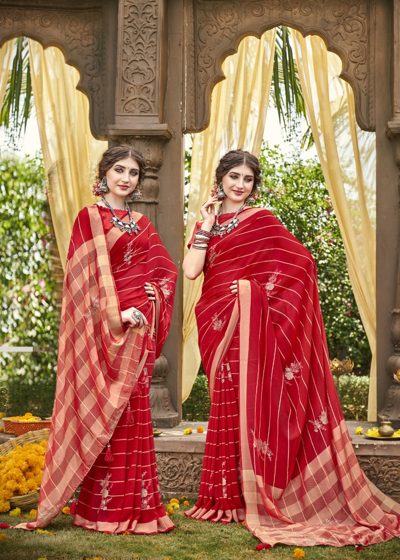 Vallabhi Print Soulful Weightless Stylish Designer Festival Wear Saree