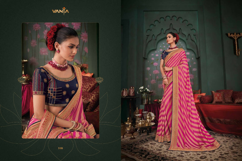 Vanya Vanya Dno 3106 Jecourd With Embroidery Stylish Designer Festival Look Saree