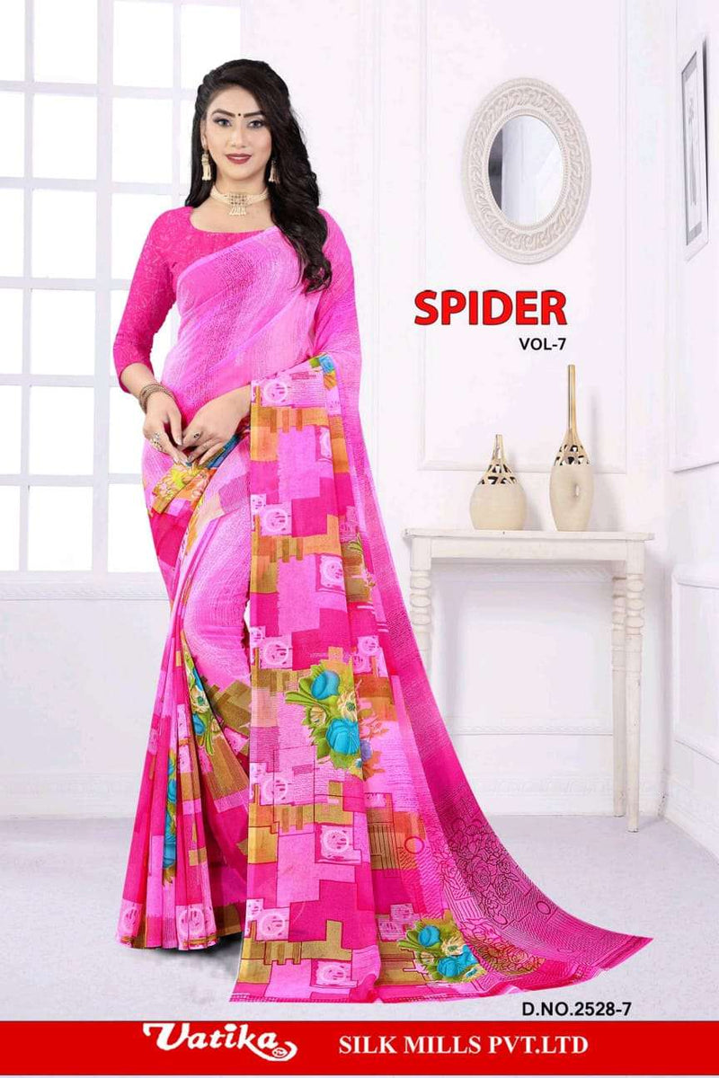 Vatika silk Mills Spider Vol 7 Casual Heavy Dani Designer Wear Saree