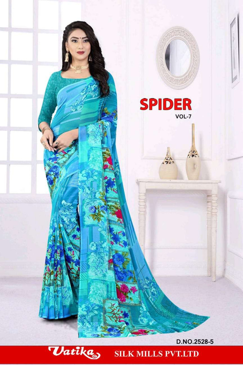 Vatika silk Mills Spider Vol 7 Casual Heavy Dani Designer Wear Saree