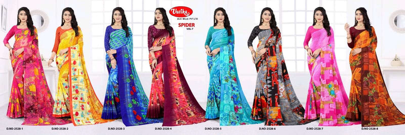 Vatika silk Mills Spider Vol 7 Casual Heavy Dani Designer Wear Saree