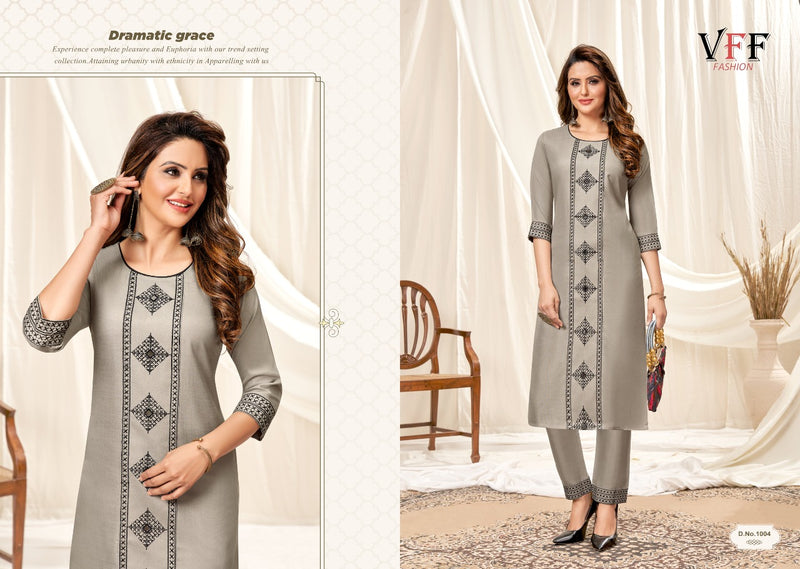 Vff Taniya Ruby Cotton Stylish Designer Official Wear Kurti Collection