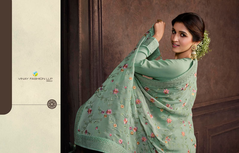 Vinay Fashion Saachi Georgette With Heavy Embroidery Work Stylish Designer Casual Wear Fancy Salwar Suit