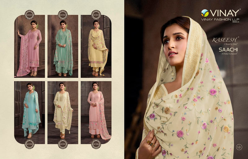 Vinay Fashion Saachi Georgette With Heavy Embroidery Work Stylish Designer Casual Wear Fancy Salwar Suit