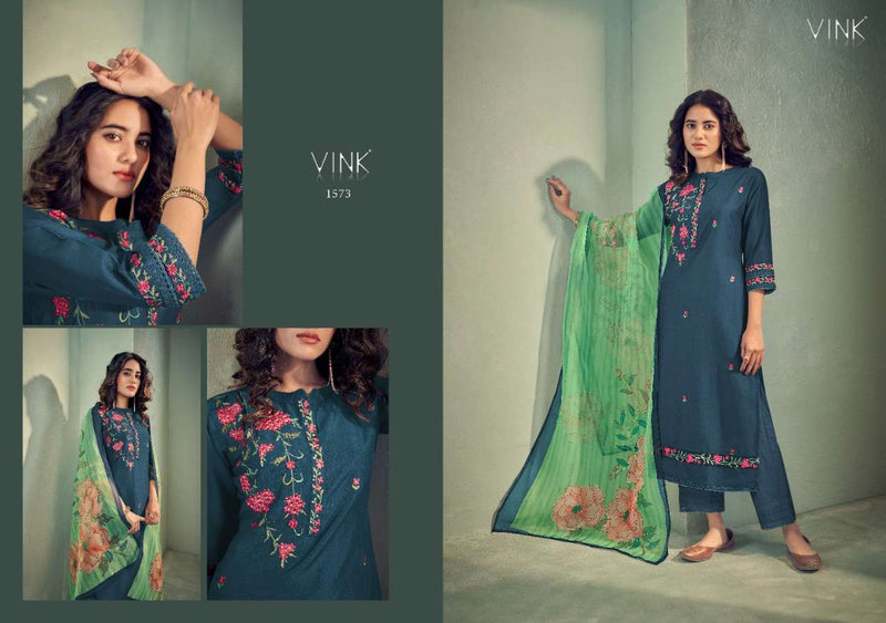 Vink Glamour Vol 3 Silk With Hand Work Stylish Designer Casual Wear Beautiful Kurti