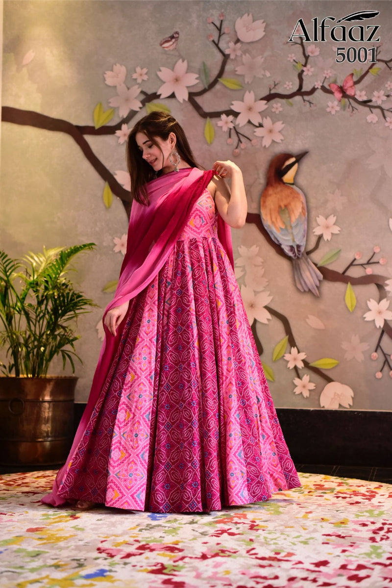 Virasat Alfaaz Vol 5 Dno 5001 Silk Cotton Stylish Designer Wear Indo western