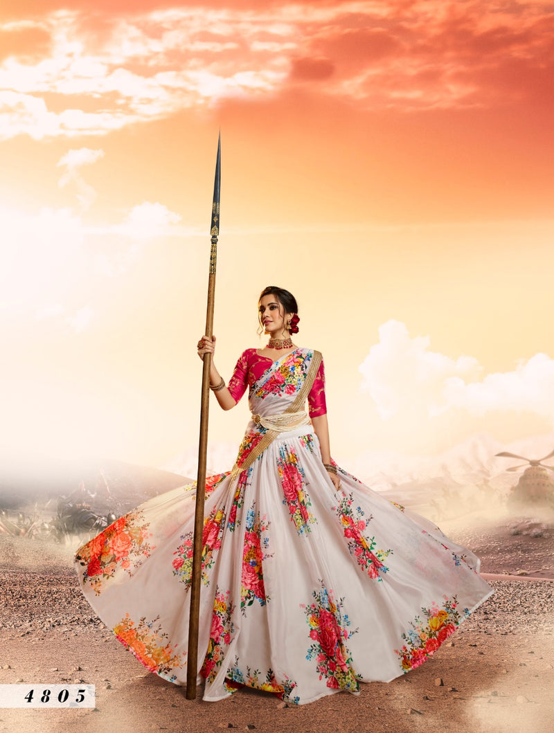 Virasat Devi 4805 Organza Stylish Designer Party Wear Lehenga Choli