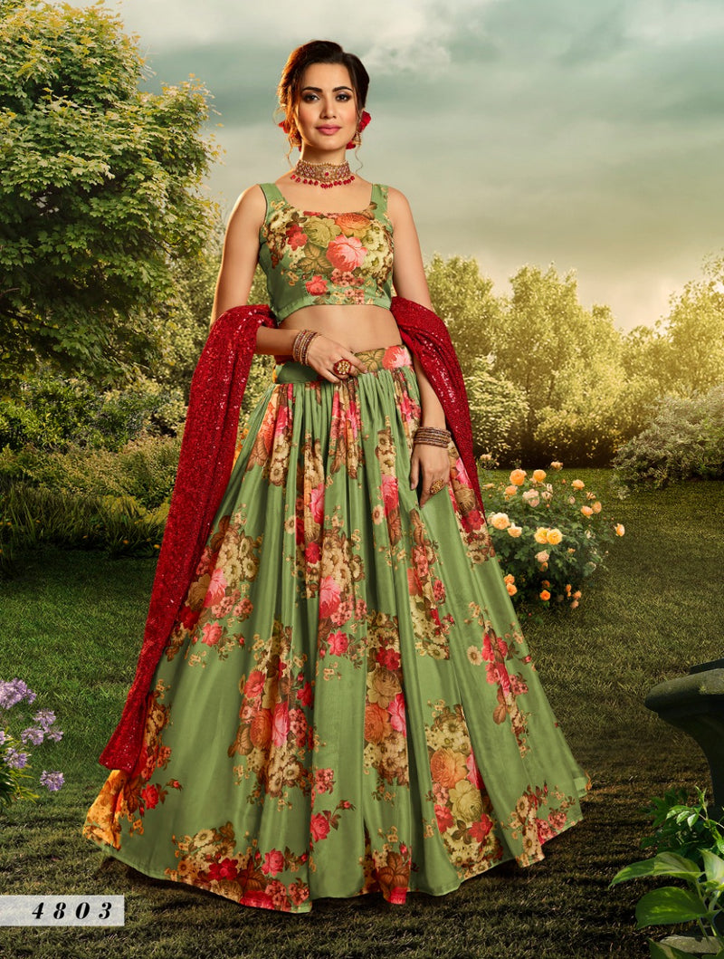 Virasat Devi 4803 Organza Stylish Designer Party Wear Lehenga Choli