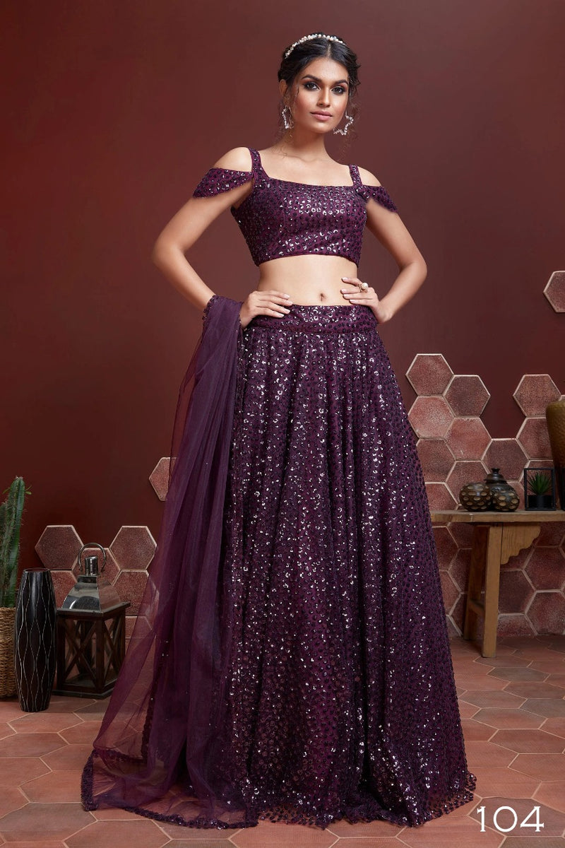 Virasat Mandakini Dno 104 Chinon Silk Stylish Designer Party Wedding Wear Lehenga Choli