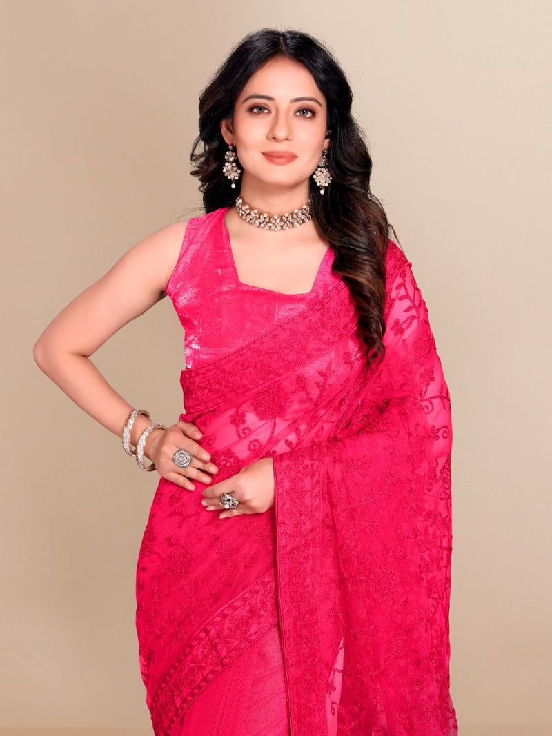Vivera International Dabangg 12 Soft Net Gorgeous Look Party Wear Saree