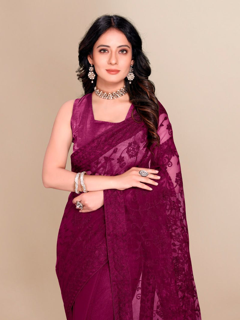 Vivera International Dabangg 12 Soft Net Gorgeous Look Party Wear Saree