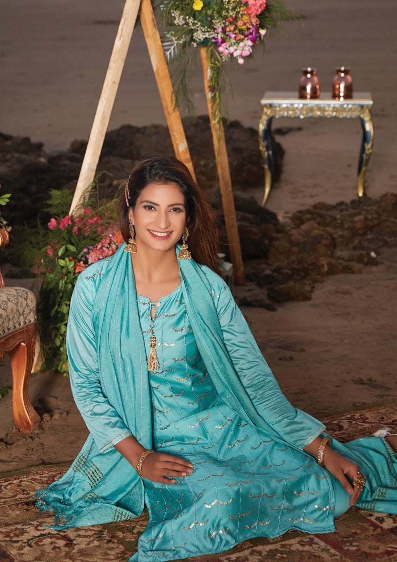 Wanna Shefali Chanderi With Printed Designer Stylish Festival Wear Kurti