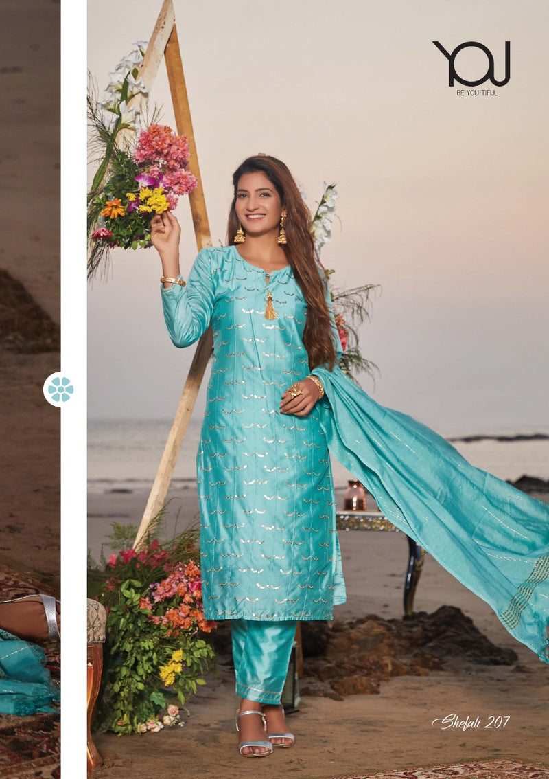 Wanna Shefali Chanderi With Printed Designer Stylish Festival Wear Kurti